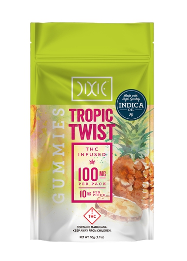 Photograph of product: Dixie - Gummy - Oui'd - Tropic Twist - 100mg