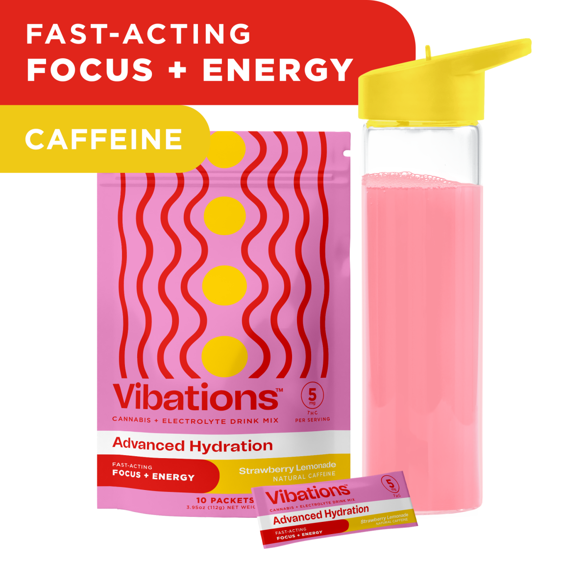 Photograph of product: Vibations | Drink Mix Strawberry Lemonade  | 50mg