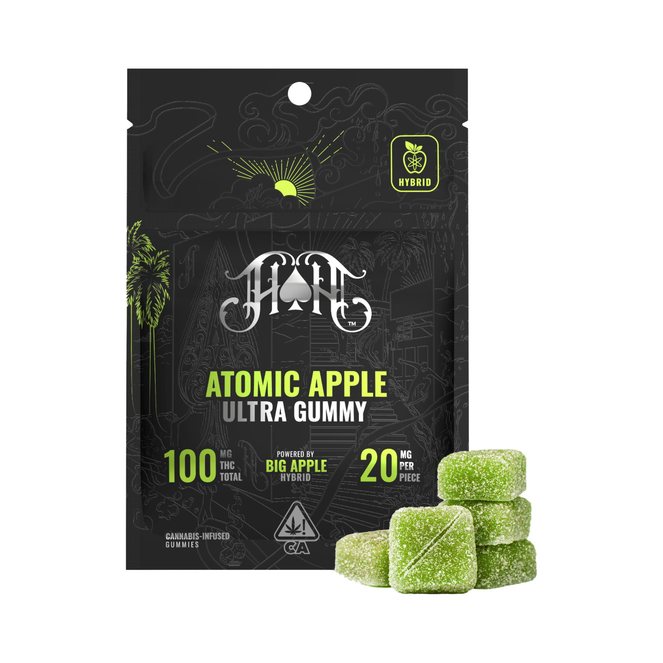 Photograph of product: Heavy Hitters - 100mg - 5ct Gummies - Atomic Apple