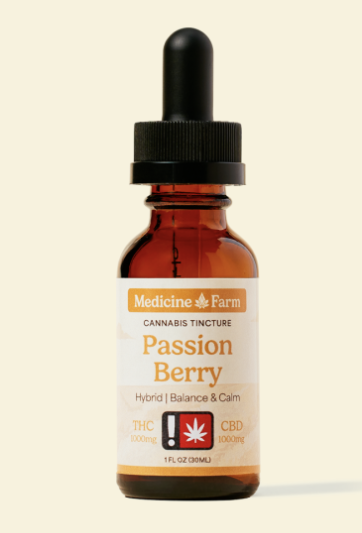 Photograph of product: Medicine Farm Botanicals | 1:1 Hybrid Passion Berry Tincture | 30mL