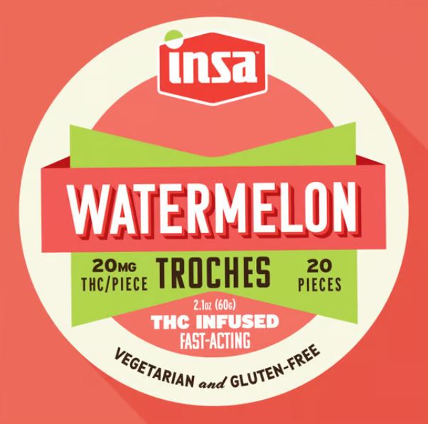Photograph of product: Watermelon RSO Troches | 20mg/20pk (400mg)