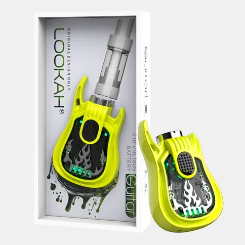 Photograph of product: S&A Battery Lookah Guitar 350mAh - Neon Green