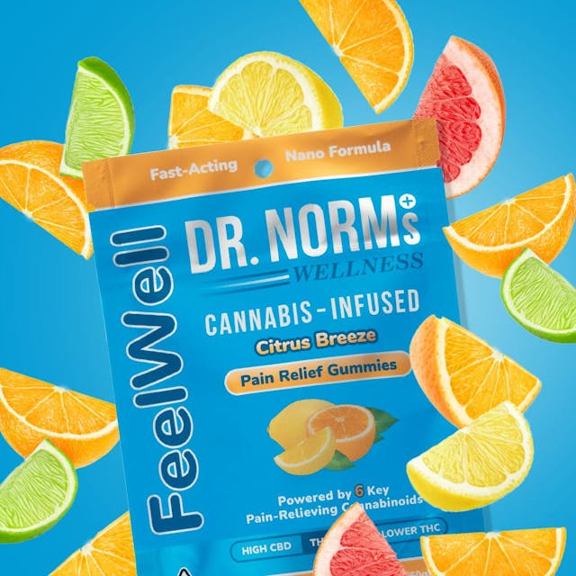 Photograph of product: FeelWell Citrus Breeze Pain Relief Gummies 100mg - 
