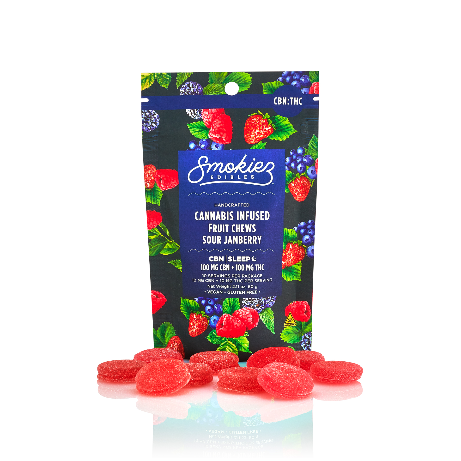 Photograph of product: Smokiez Sour Jamberry 1:1 TH-oui/CBN
