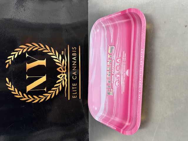 Photograph of product: Elements Pink Rolling Tray 11x7 inches