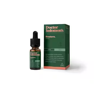 Photograph of product: Dr. Solomon's Tincture 200mg- Restore (1:1 CBD:TH-oui)