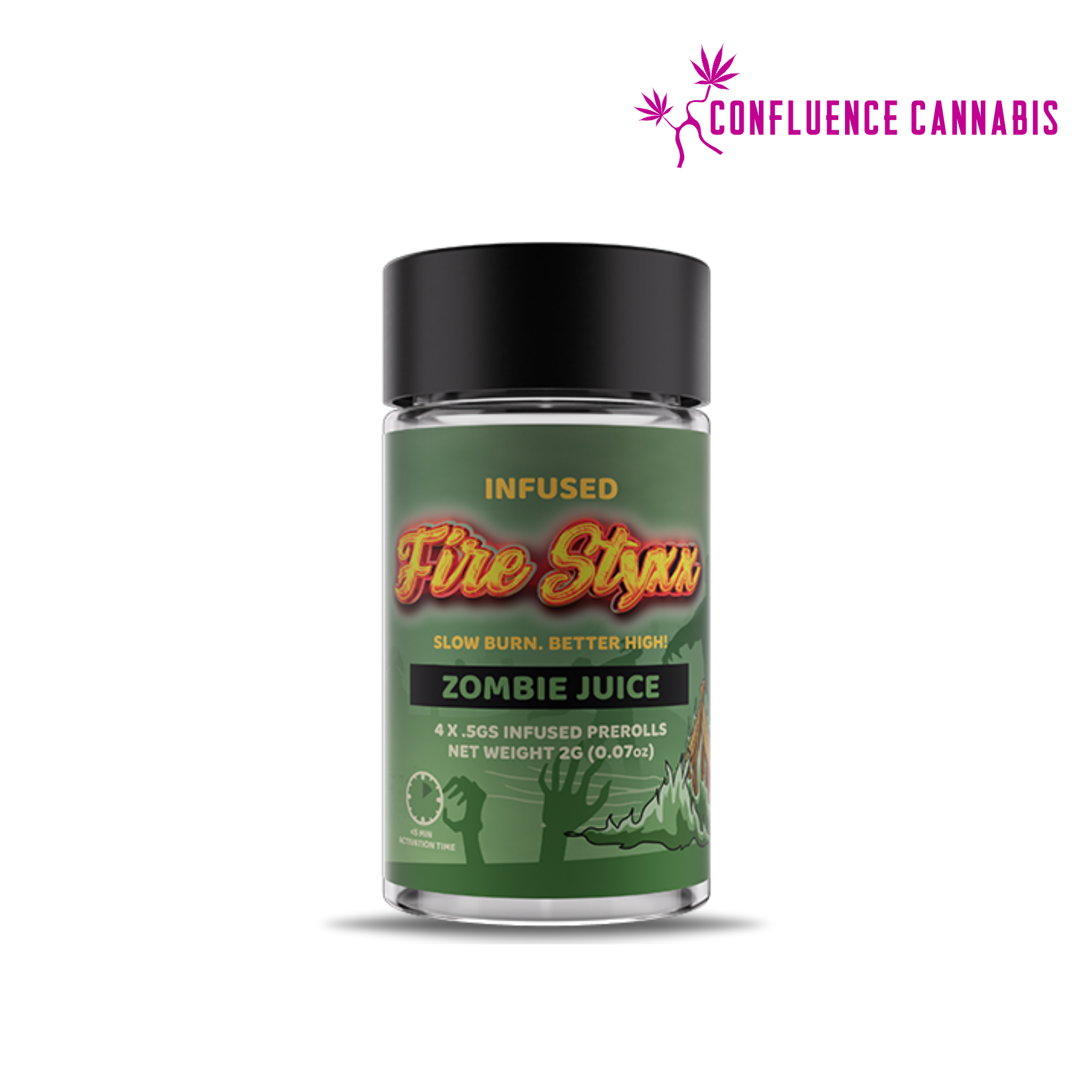Photograph of product: Zombie Juice (Infused) PREROLL 4 Pack