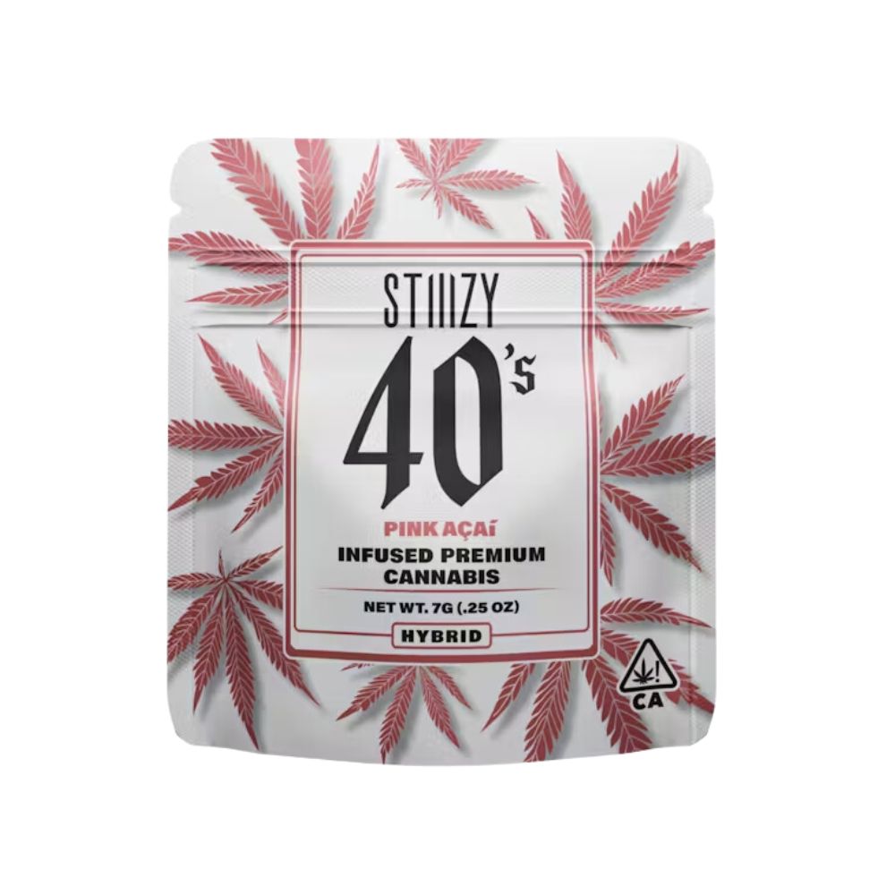 Photograph of product: PINK ACAI 40's INFUSED MYLAR 7G - STIIIZY