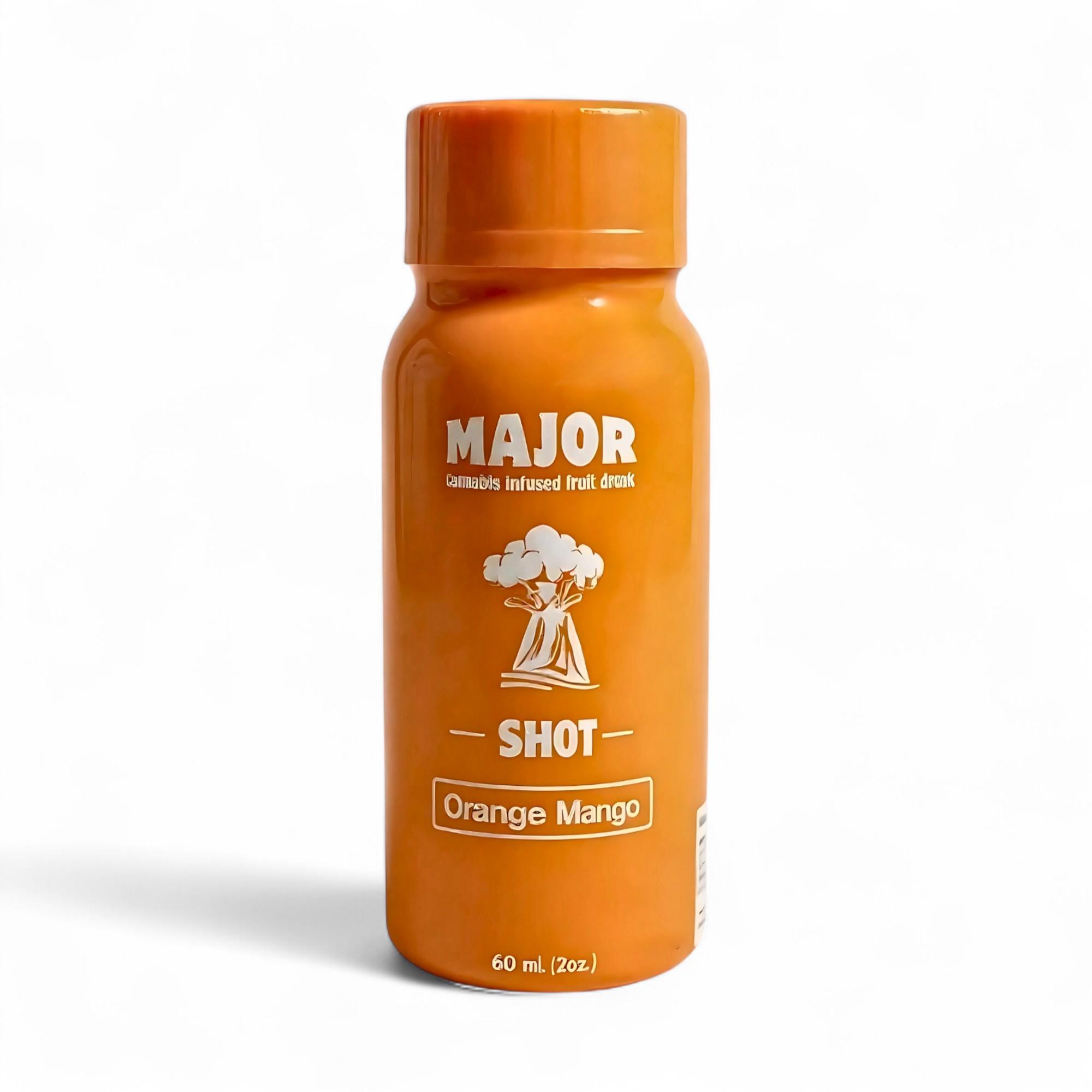 Photograph of product: Major | Fast Acting Shot | Orange Mango 100mg