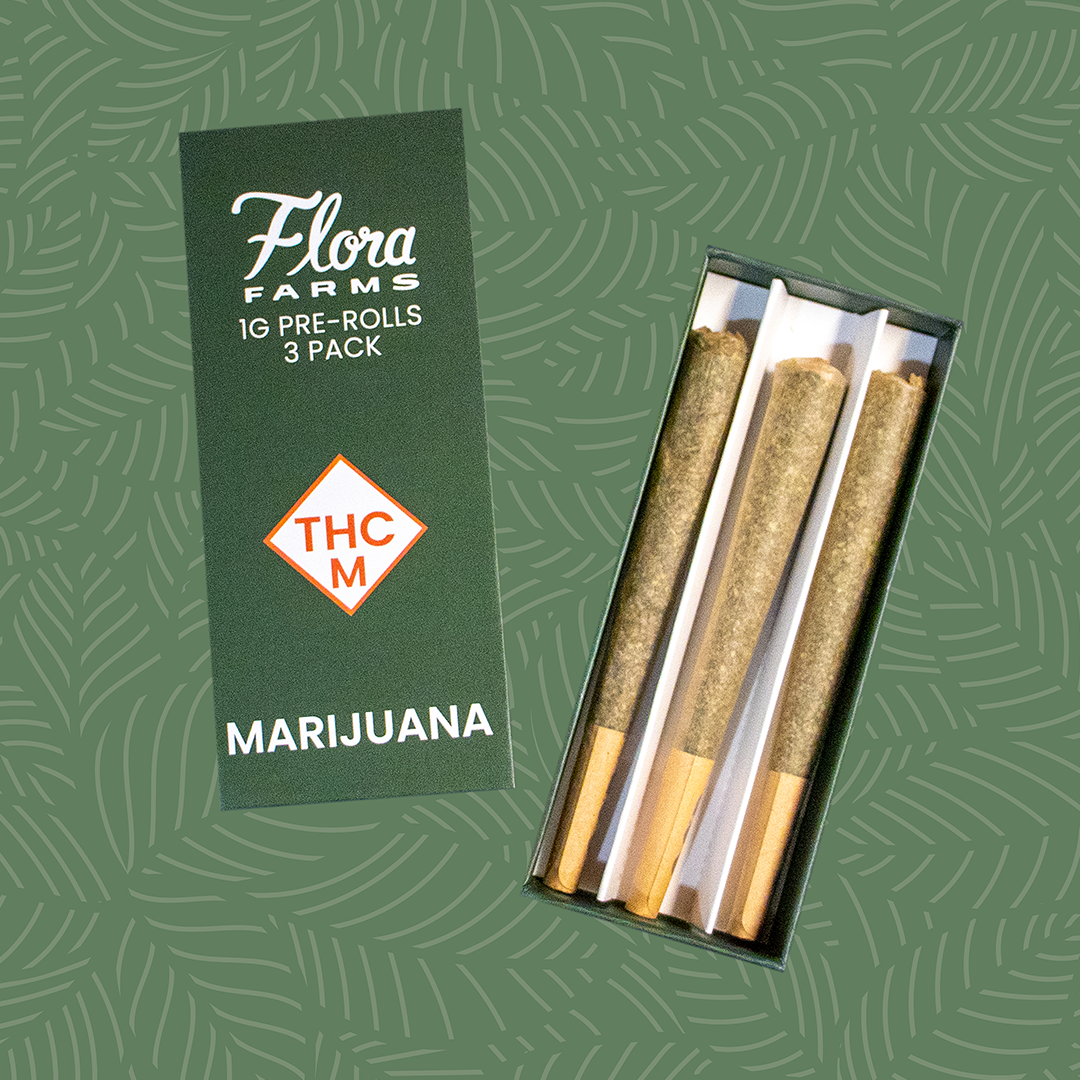 Photograph of product: Flora Farms | 3pk 1g Pre-Rolls | Night Terror OG