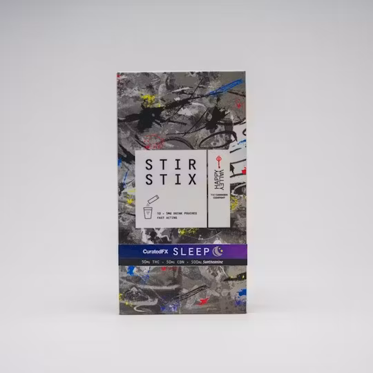 Photograph of product: CuratedFX Stir Stix (50mg) Unflavored - SLEEP - Happy Valley