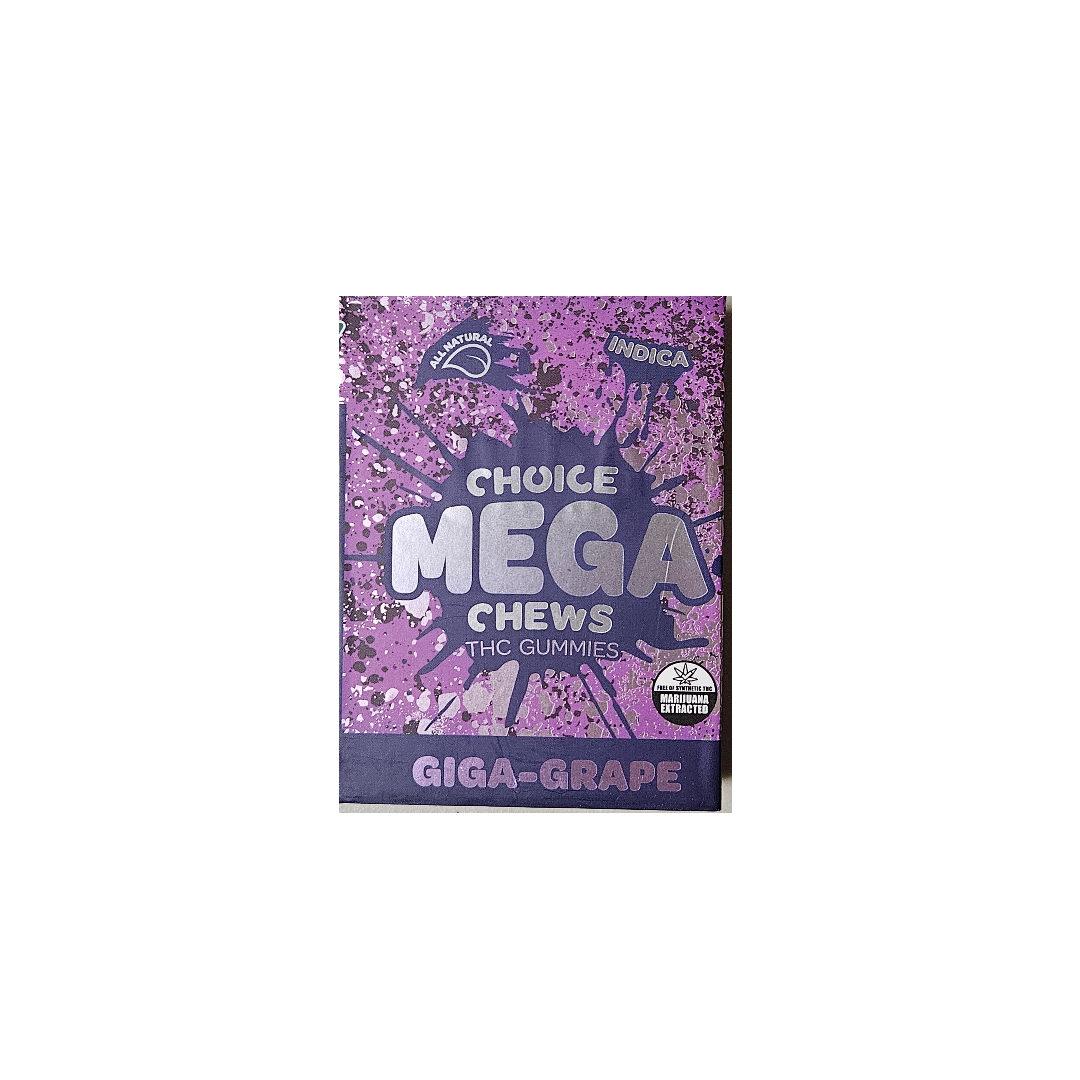 Photograph of product: Choice Mega Chew 2pk 200mg Giga Grape