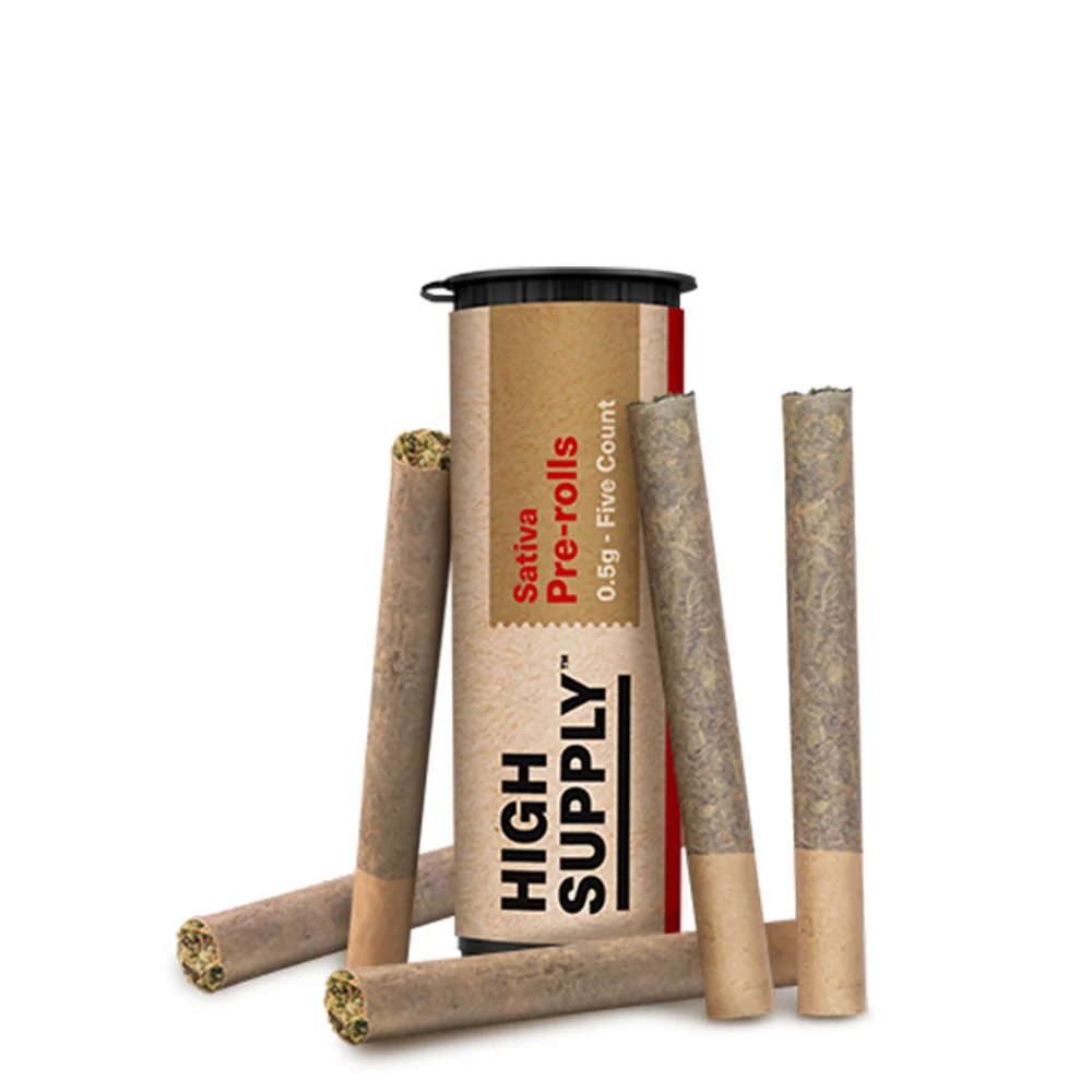 Photograph of product: High Supply - McLaren - .5g Pre-Roll 5pk - Oui'd - 2.5g