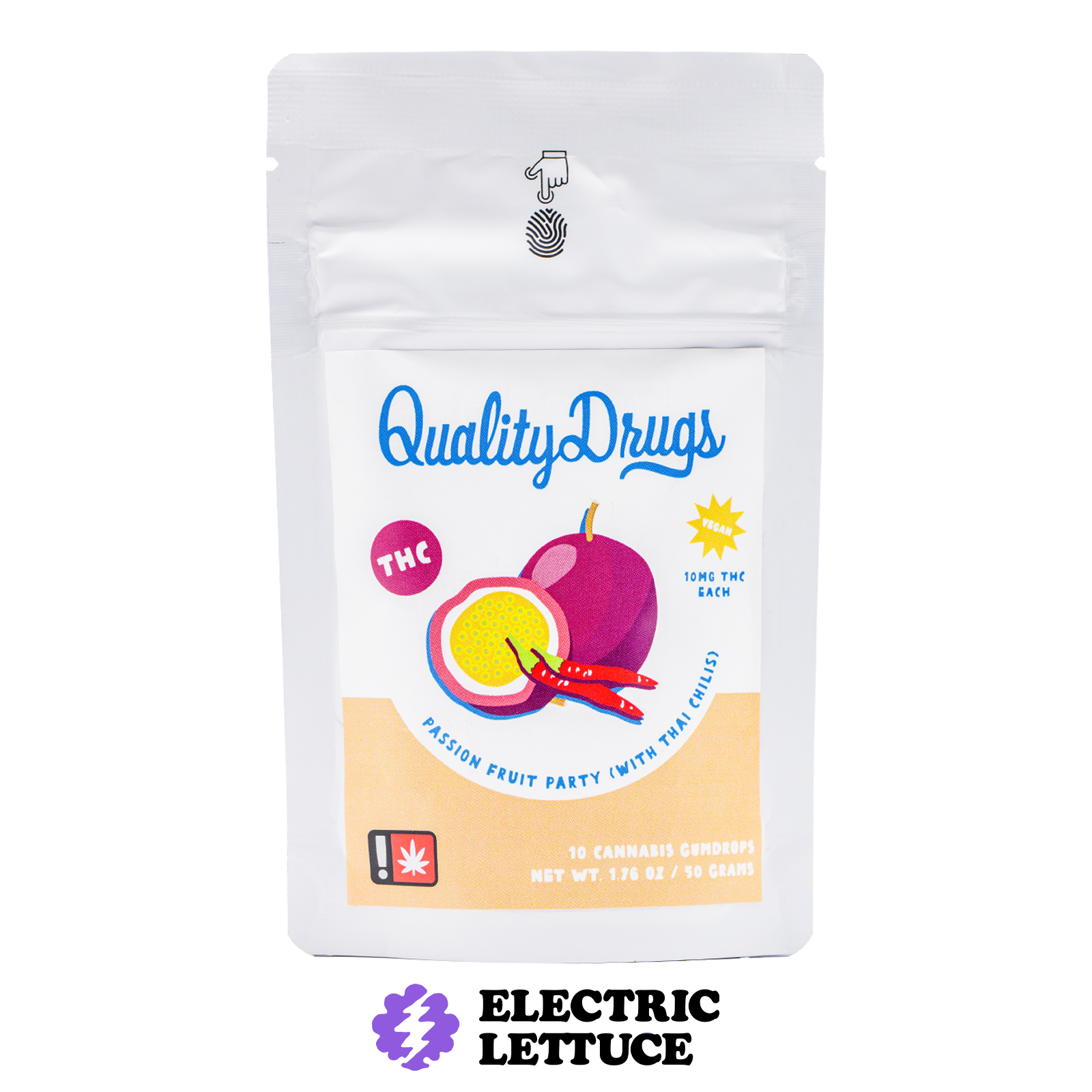 Photograph of product: Quality Drugs Passionfruit Party 10pk Gumdrops