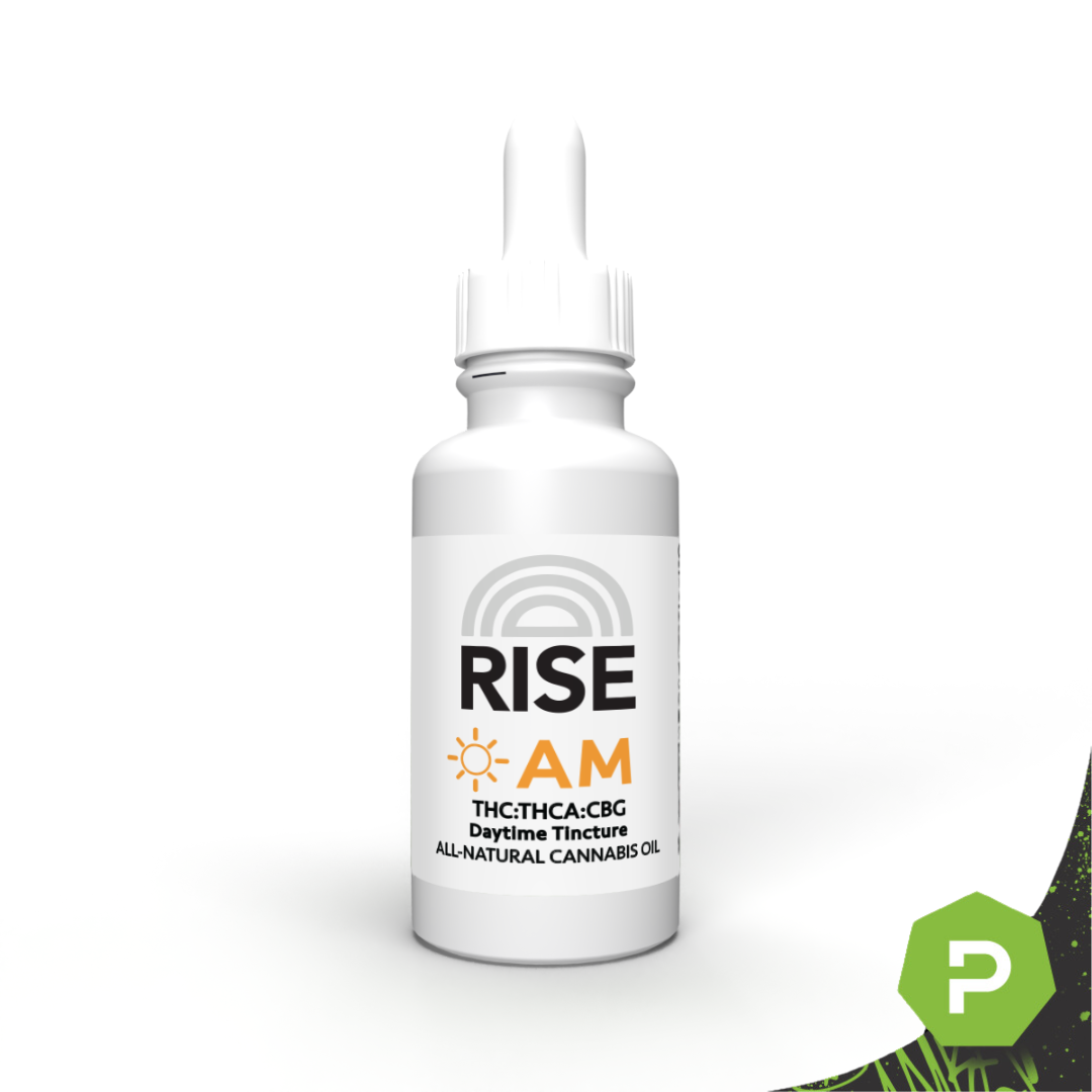 Photograph of product: Rise | 600mg Tincture | AM (TH-oui:TH-ouiA:CBG)