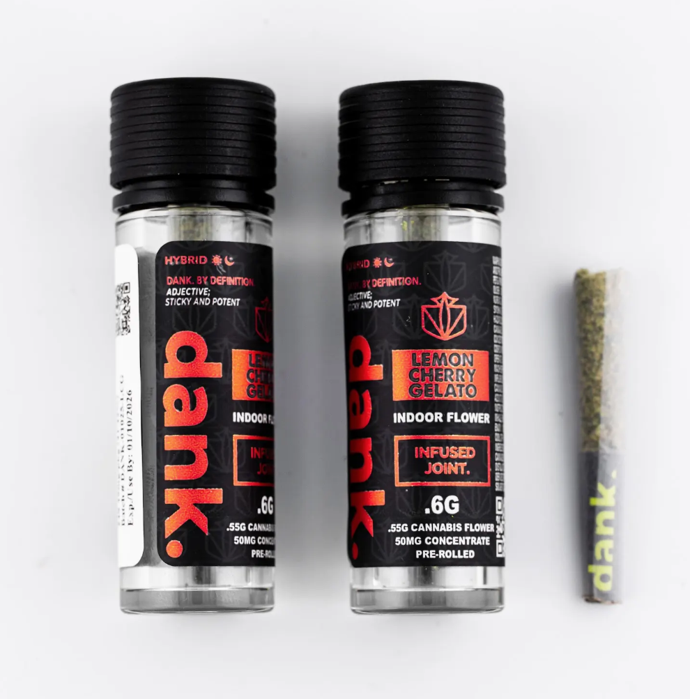 Photograph of product: Dank - Lemon Cherry Gelato - 0.6g Pre roll