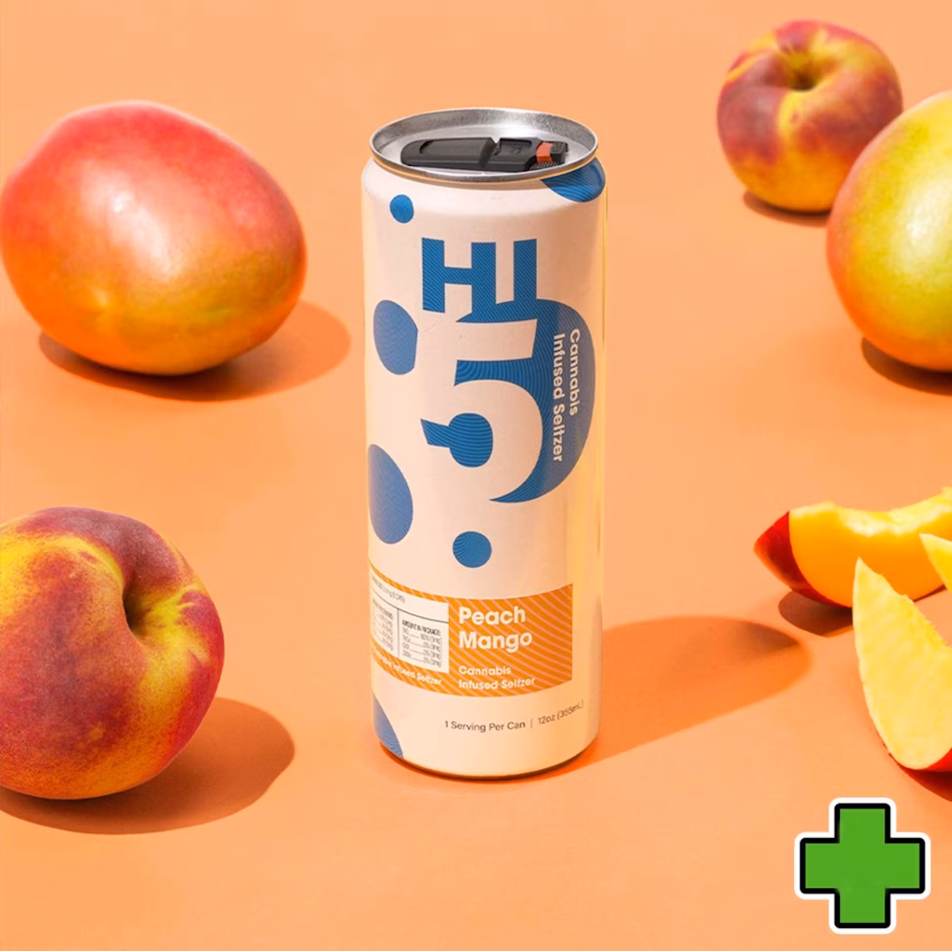 Photograph of product: Seltzer MED - Hi5 Peach Mango 4pk