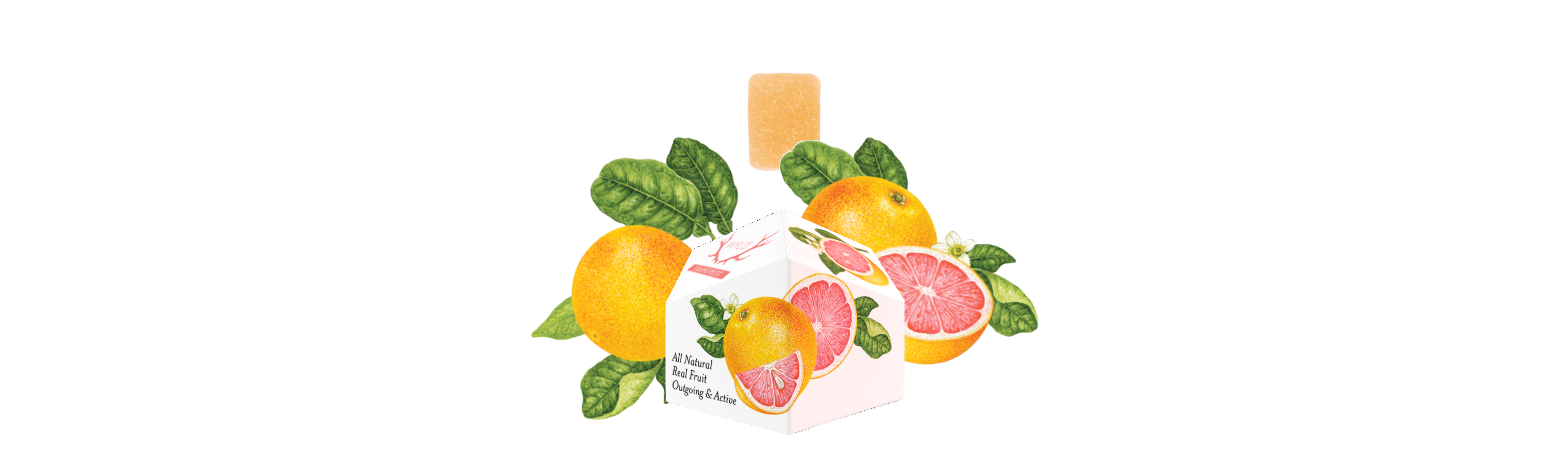 Photograph of product: Grapefruit 1:1:1 Enhanced Gummy | 100mg TH-oui - 100mg CBG - 100mg CBC
