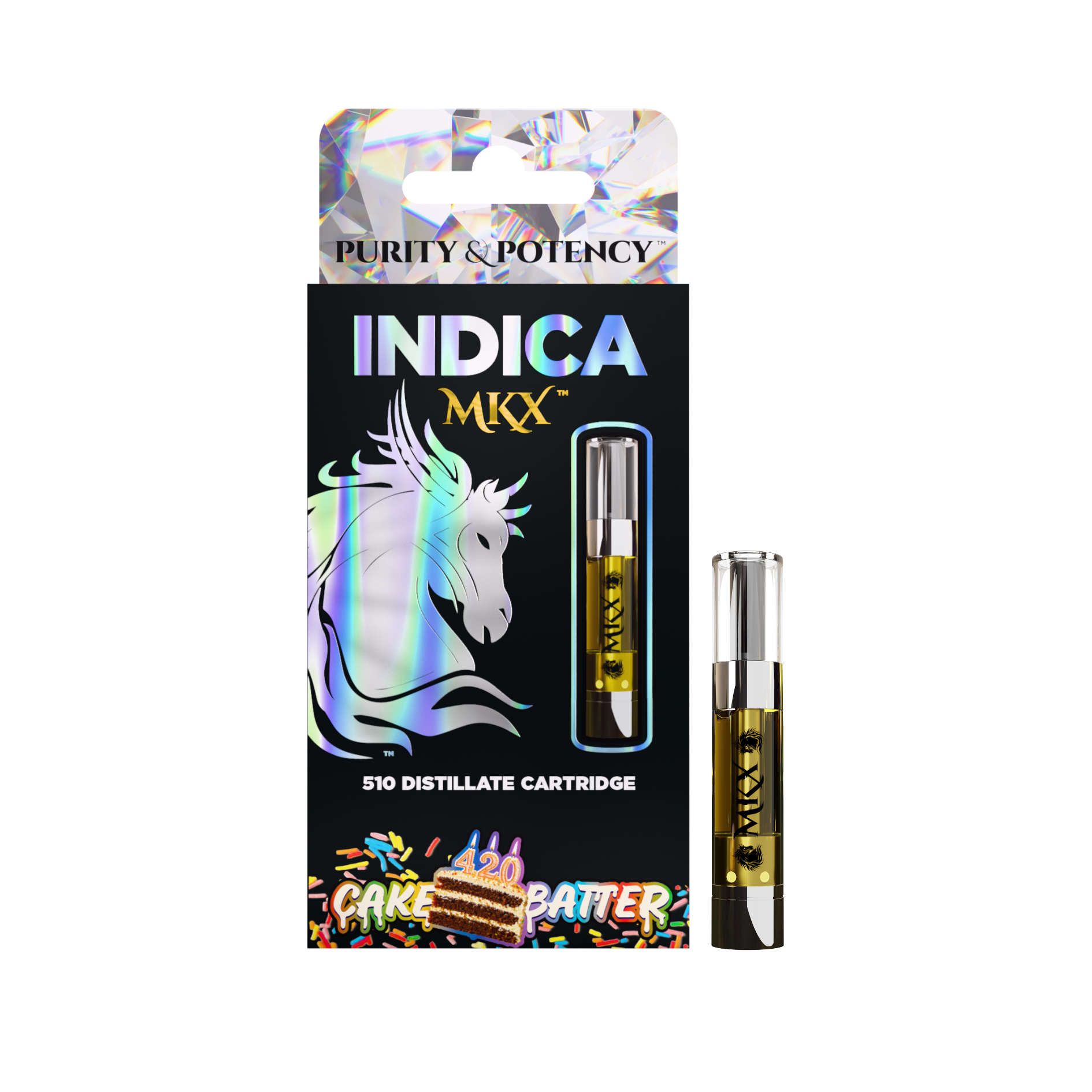 Photograph of product: MKX 1 Gram 510 Thread Carts - Cake Batter (Indica)