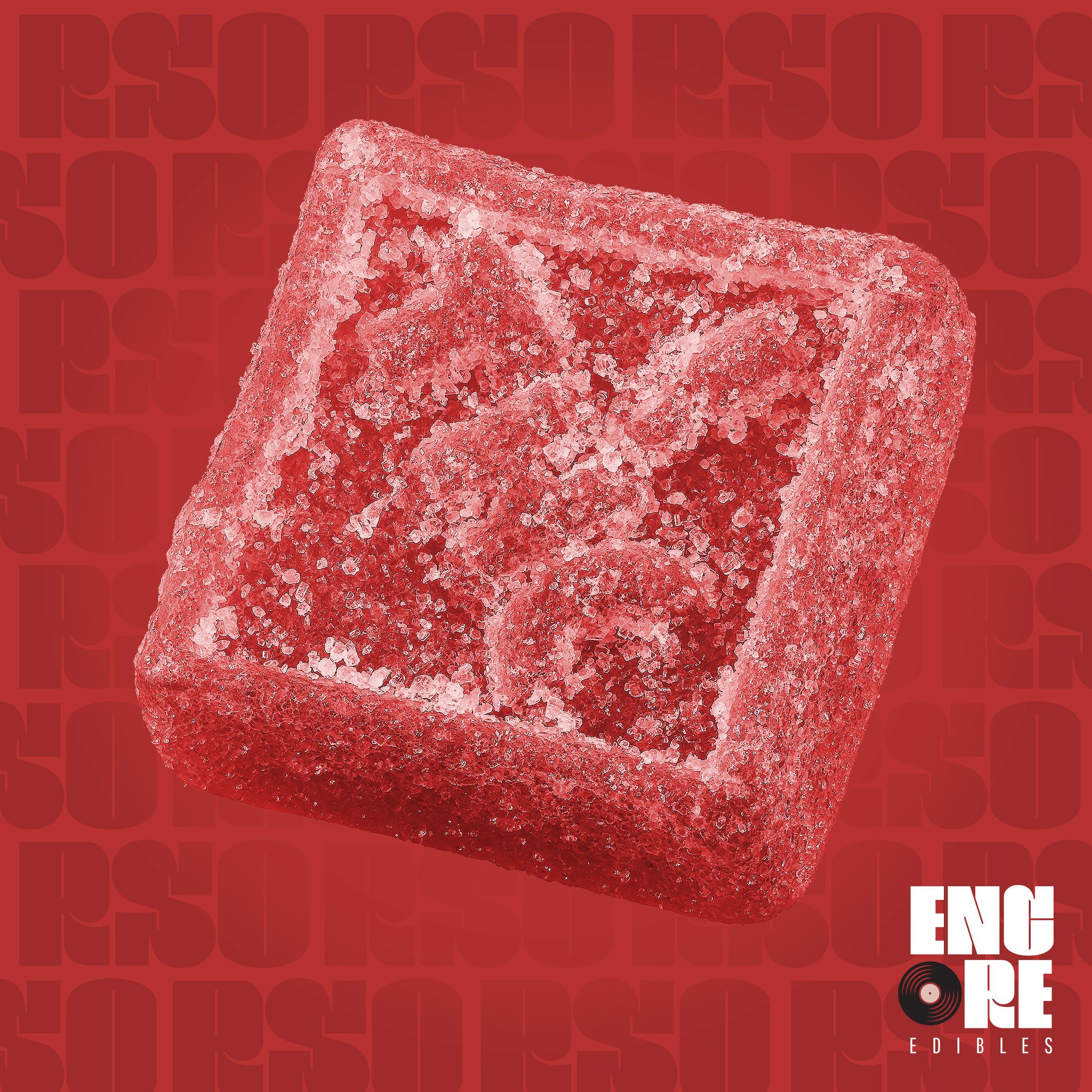 Photograph of product: Encore Sour Black Cherry RSO Gummies T90.6 (H) 20 Pack - 25709