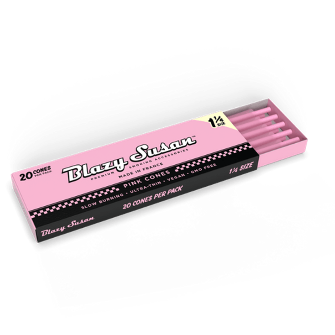 Photograph of product: BLAZY SUSAN - PINK PAPER CONES 1 1/4 20 PACK