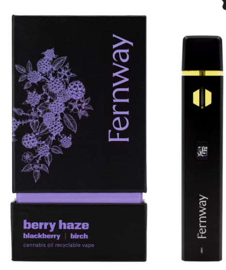 Photograph of product: Fernway | Vape | Disposable | Berry Haze | Oui'd - 2.0g