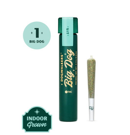 Photograph of product: Dogwalkers Big Dog "SIT" Pre-Roll - Black Maple