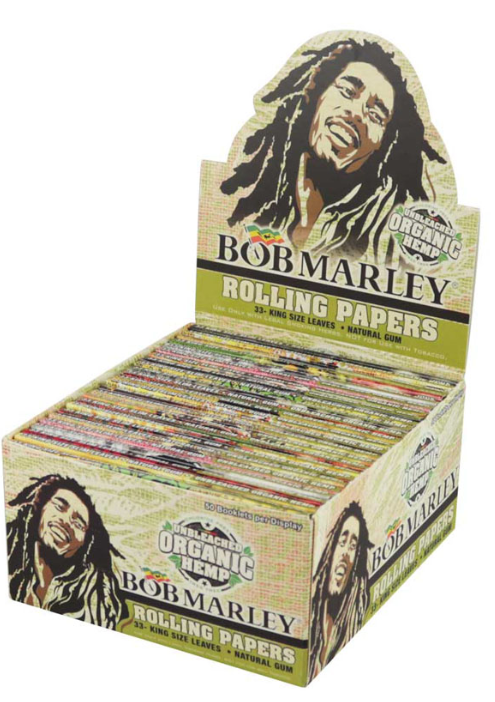 Photograph of product: Bob Marley | Organic Hemp Rolling Paper Booklet | King Size