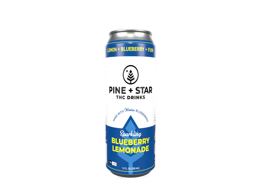 Photograph of product: Pine + Star Sparkling Blueberry Lemonade Beverage 5mg