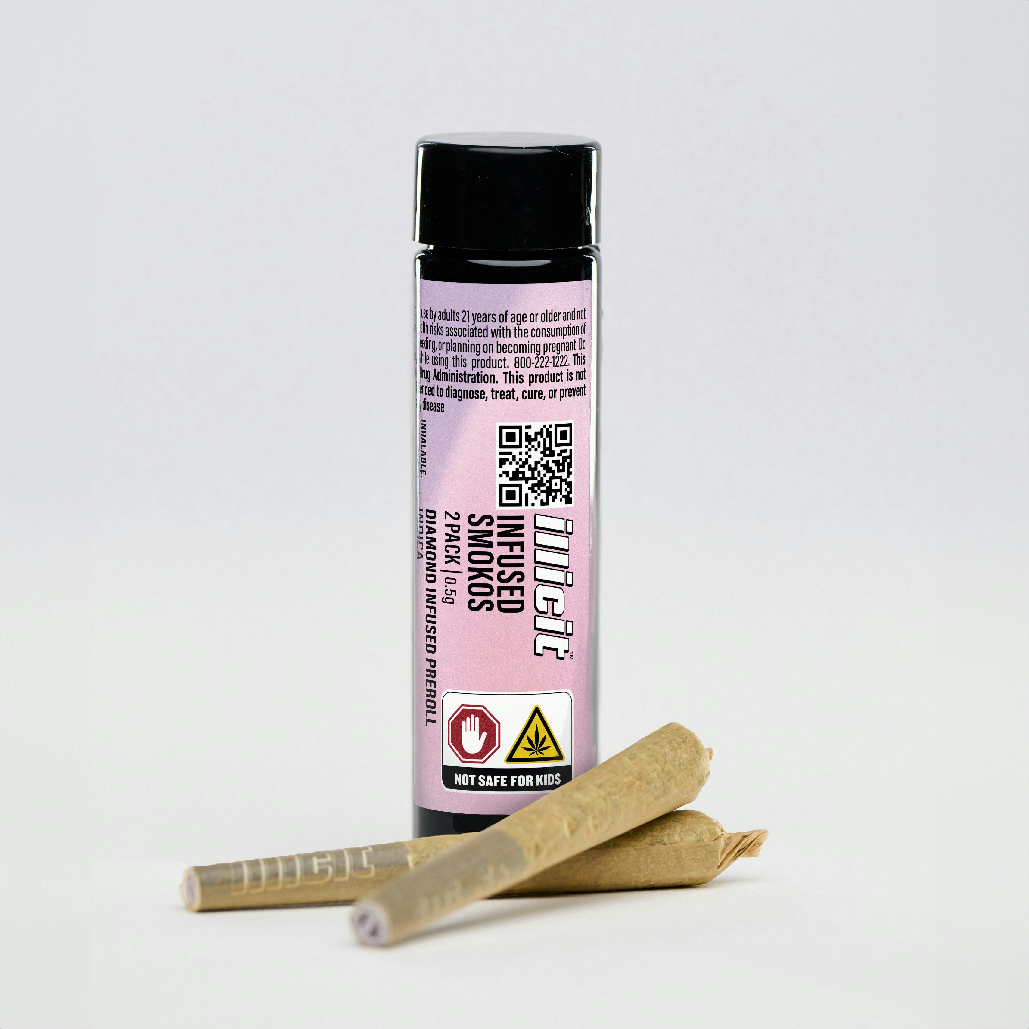 Photograph of product: Diamond Infused Oui'd Pre-Roll 2pk