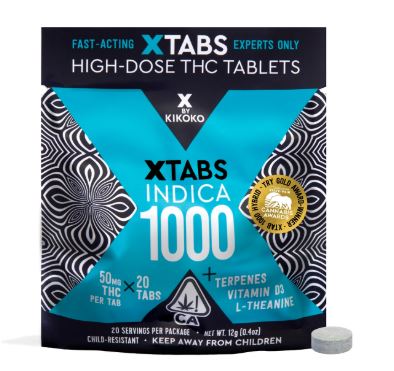 Photograph of product: Oui'd XTABS [I] 20PK - 1000 MG