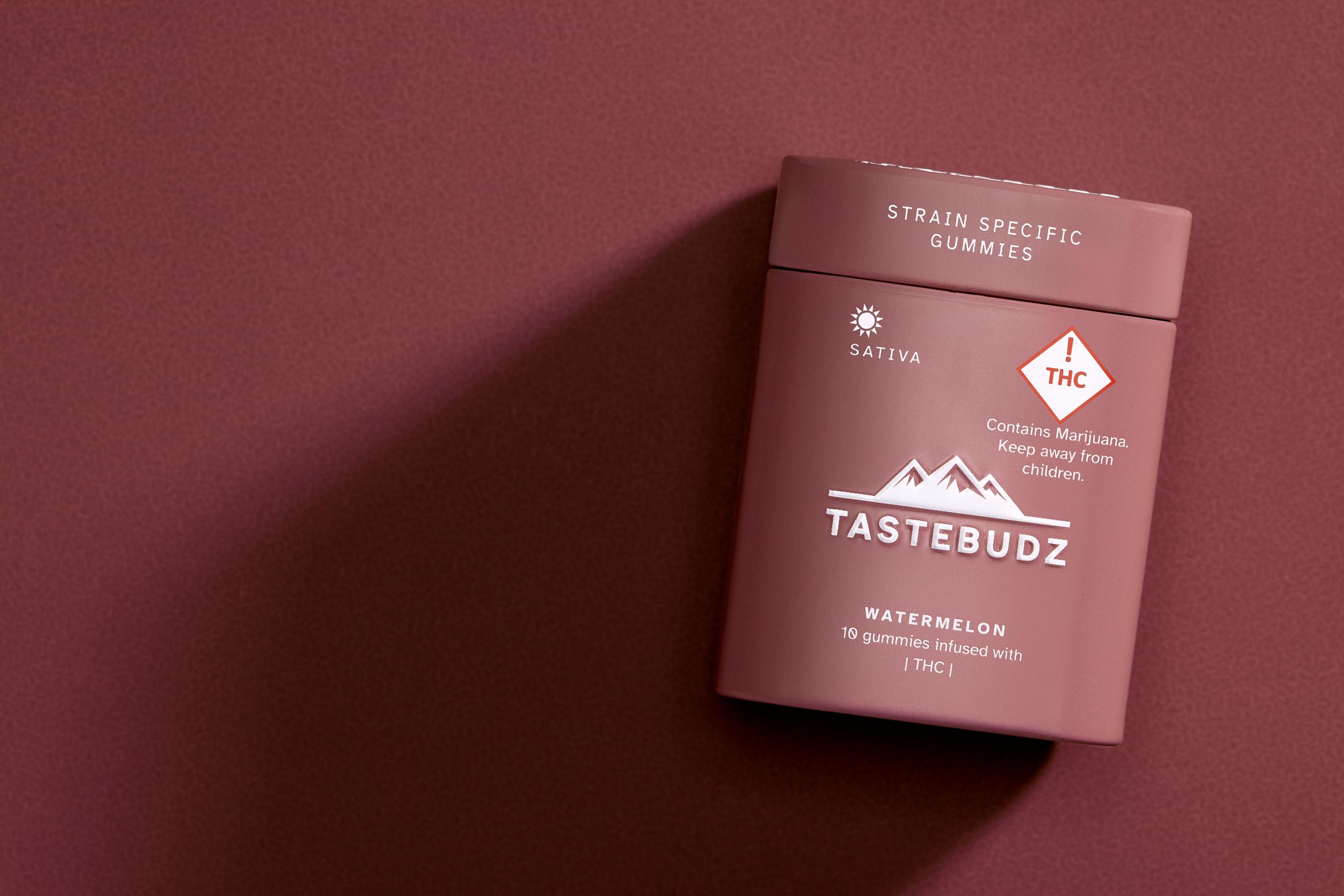 Photograph of product: 100mg Rosin Gummies | Tastebudz - | (S) Watermelon