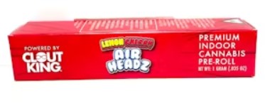 Photograph of product: Clout King - Lemon Cherry Airheadz 1g Pre Roll