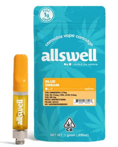 Photograph of product: Allswell Blue Dream Oui'd Vape Cart