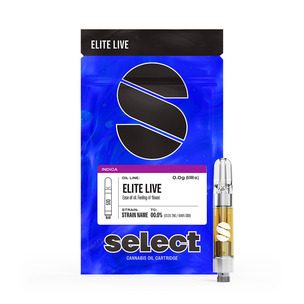 Photograph of product: Select - Elite Live Resin Cartridge - Blueberry OG (I)