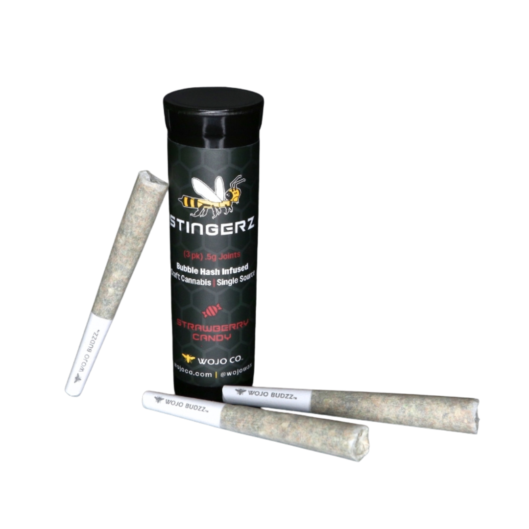 Photograph of product: WOJO CO - 1.5g 3pk Mini Stingerz - Strawberry Candy