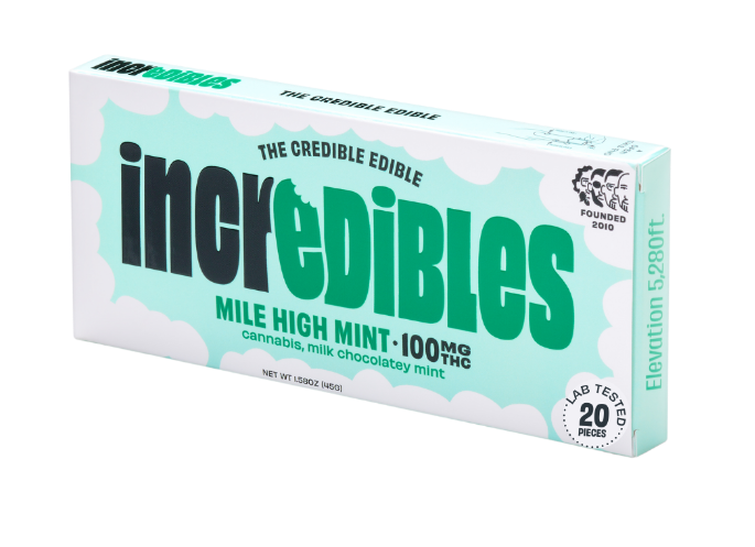 Photograph of product: Mile High Mint - Chocolate Bar (100mg)