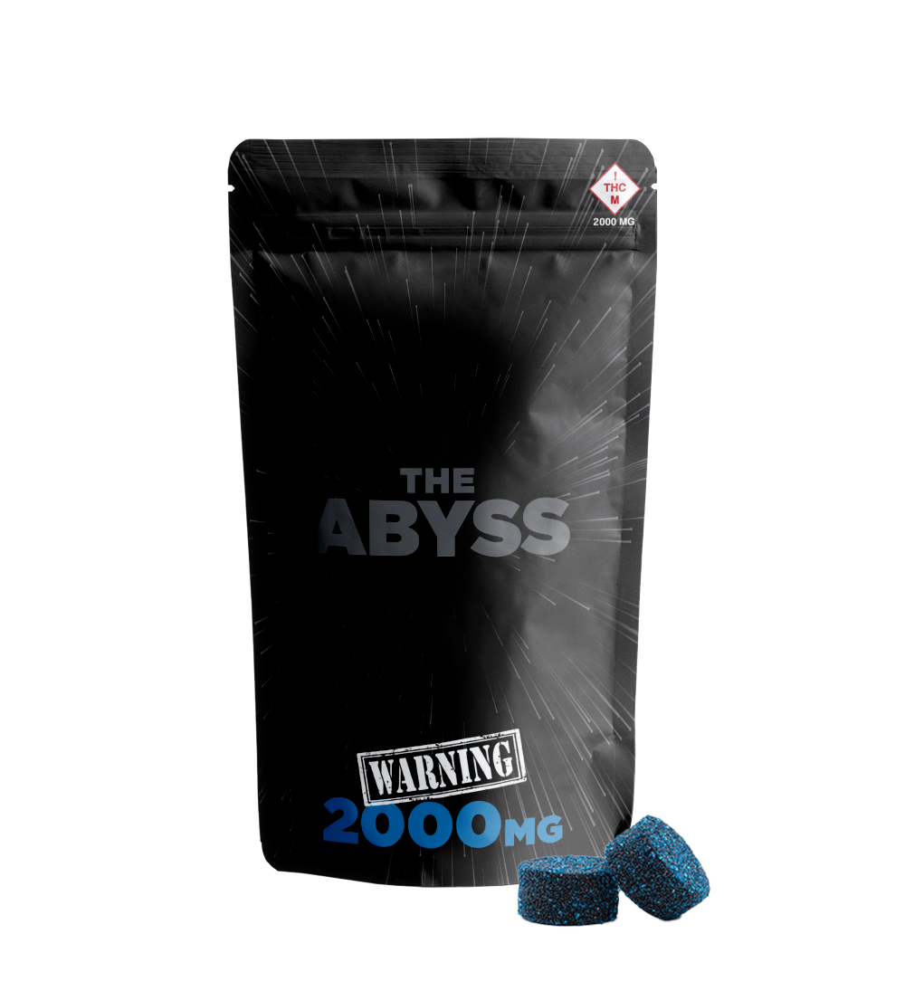 Photograph of product: The Abyss Blue Raspberry Cream Gummies 2000mg