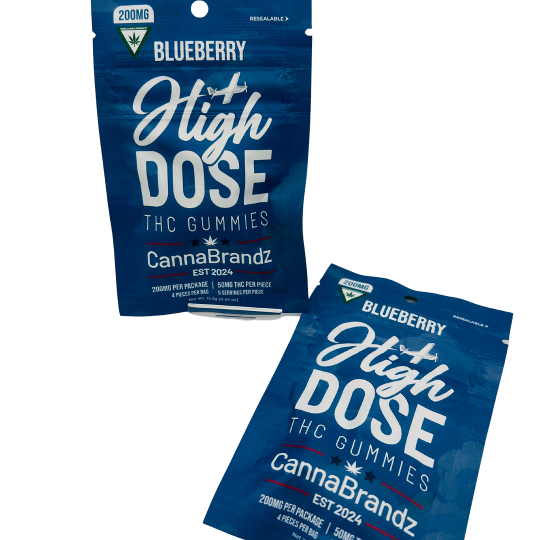 Photograph of product: High Dose - 200mg Gummies - Blueberry