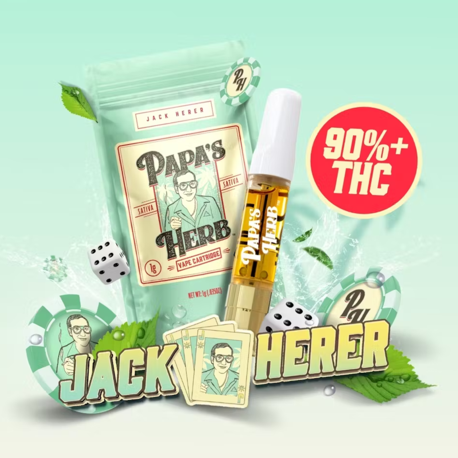 Photograph of product: 1000mg Vape | Jack Herer | Papa's Herb