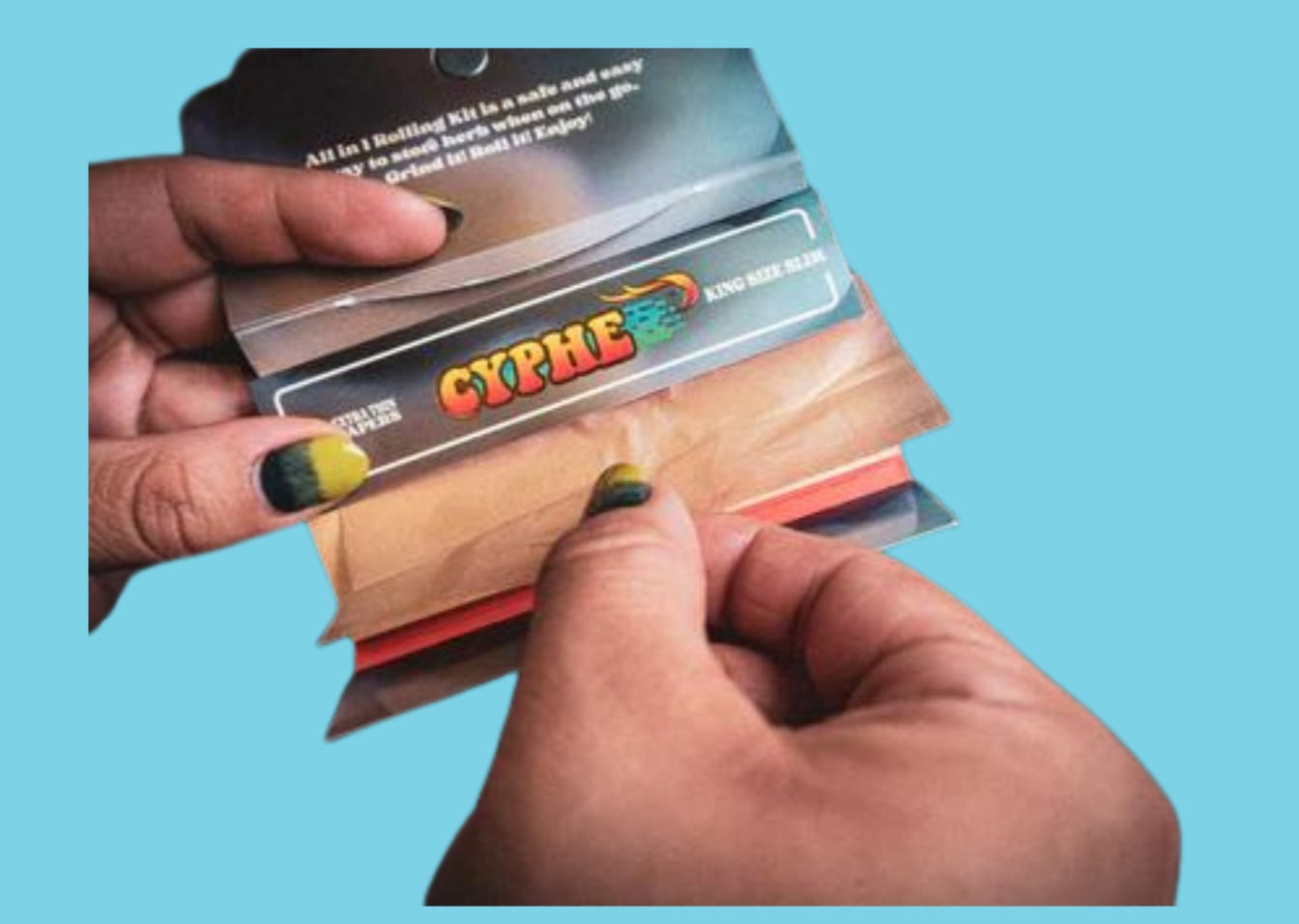 Photograph of product: Cyphe - Papers + Grinder Pack