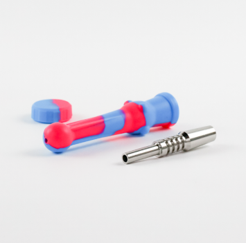 Photograph of product: Dab Straws - - Silicone Honey Straw, 14mm Titanium Tip $20