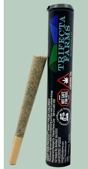 Photograph of product: Apple Fritter 1g Pre-Roll Trifecta Farms