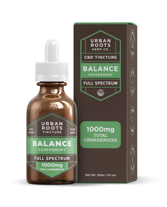 Photograph of product: Urban Roots - CBD Tincture - Full Spectrum - Balance (1000mg)