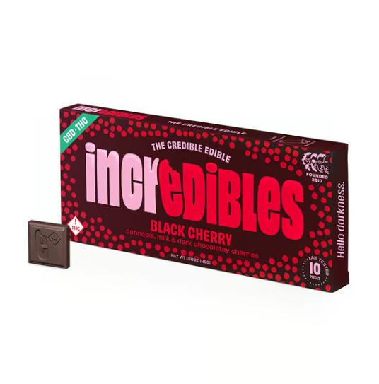 Photograph of product: 100mg Black Cherry Chocolate Bites [1:1 TH-oui:CBD] 10pk