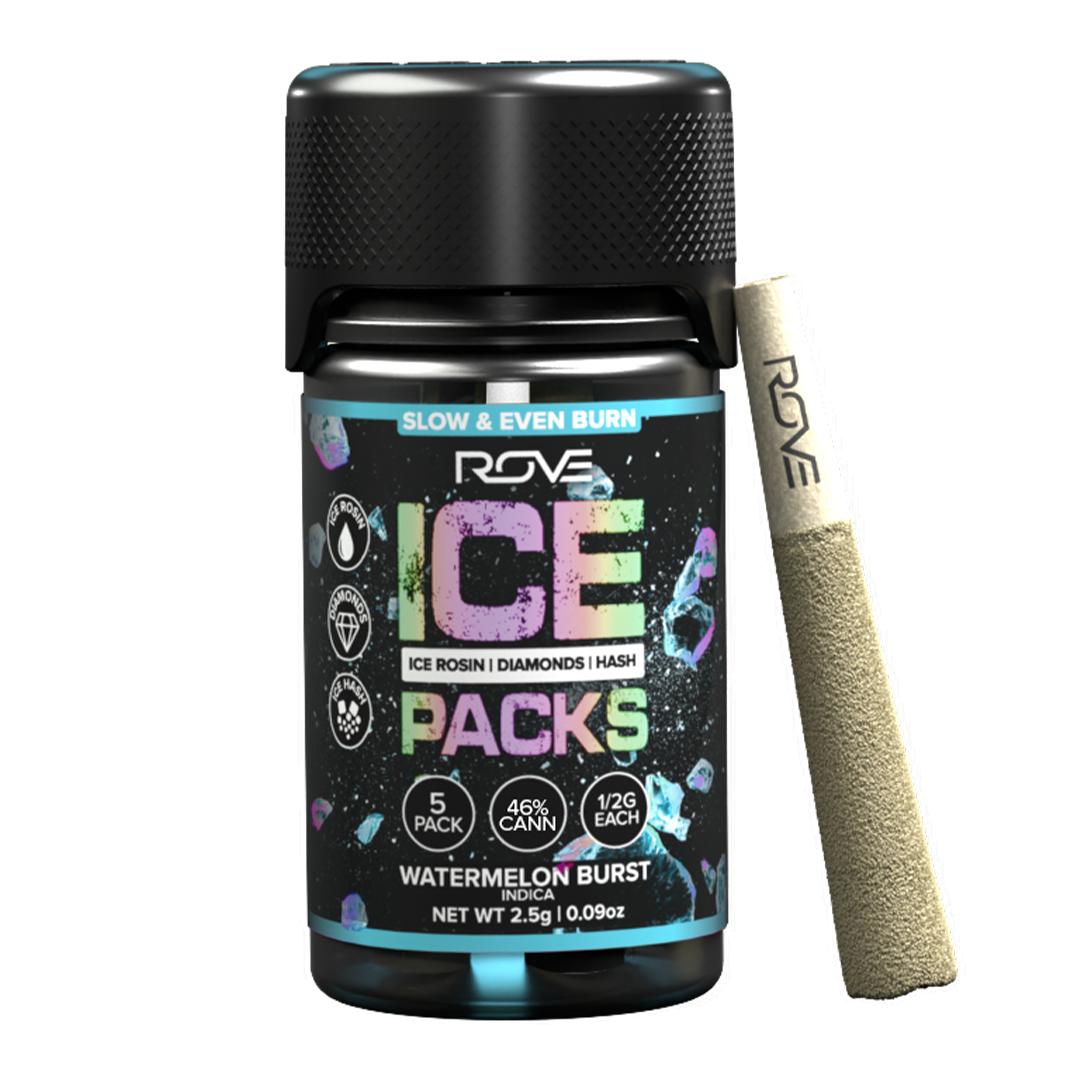 Photograph of product: Watermelon Burst | Ice Rosin Infused Pre-roll pack (5ct)
