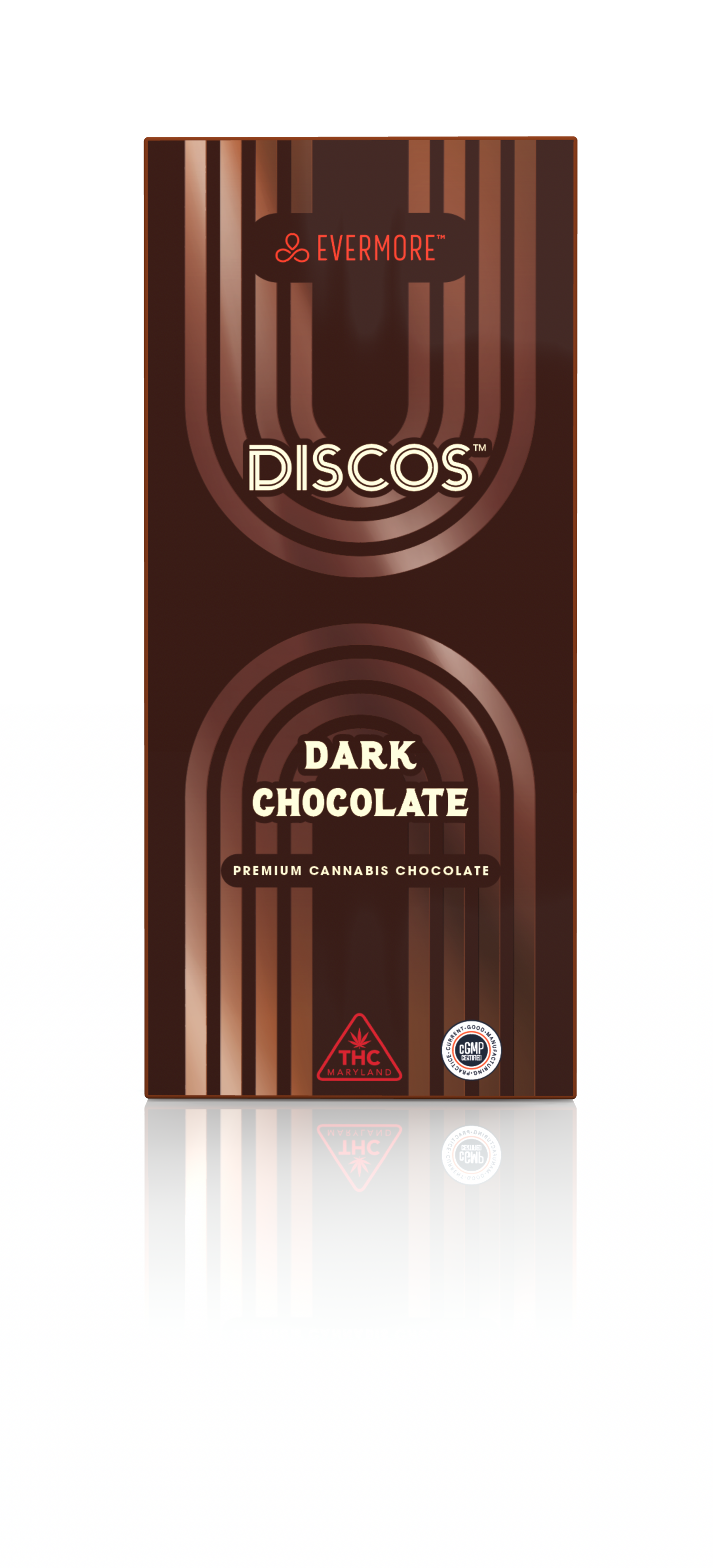 Photograph of product: Evermore | Discos | Dark Chocolate | 10 x 10mg
