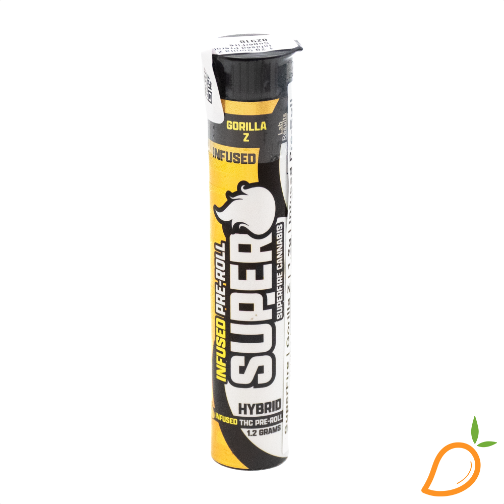 Photograph of product: 1.2g Gorilla Z Infused Preroll SuperFire