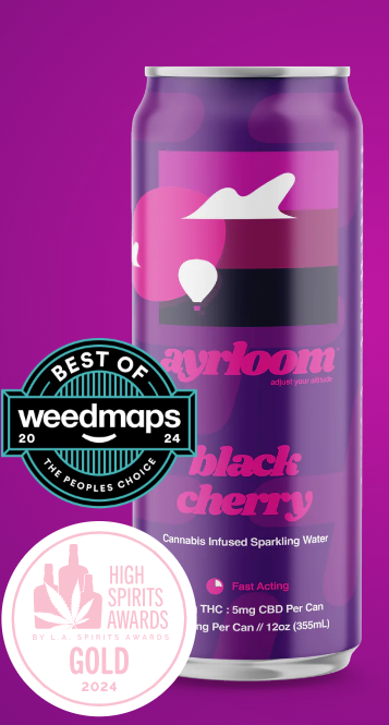Photograph of product: Ayrloom - Beverage - Black Cherry - 5mg (1:1) (TH-oui:CBD)
