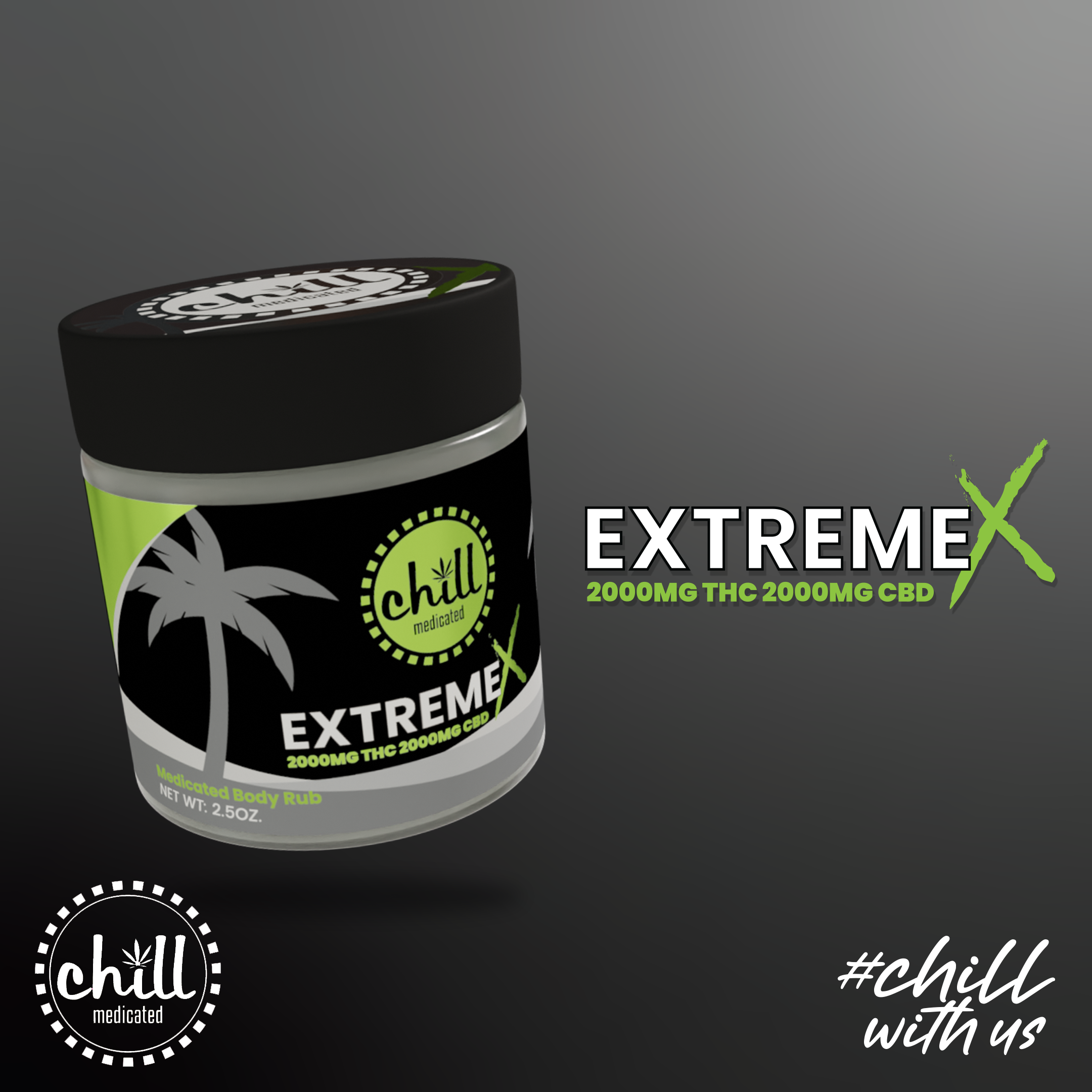 Photograph of product: Chill Medicated | Xtreme 2TH-oui:2CBD Rub